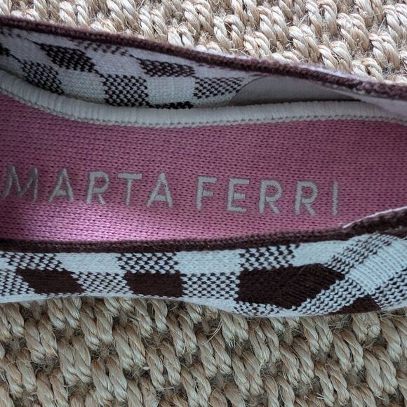 ROTHY'S x Marta Ferri merino wool flat loafers, brown checkered print, 7, NWOB - Picture 3 of 7